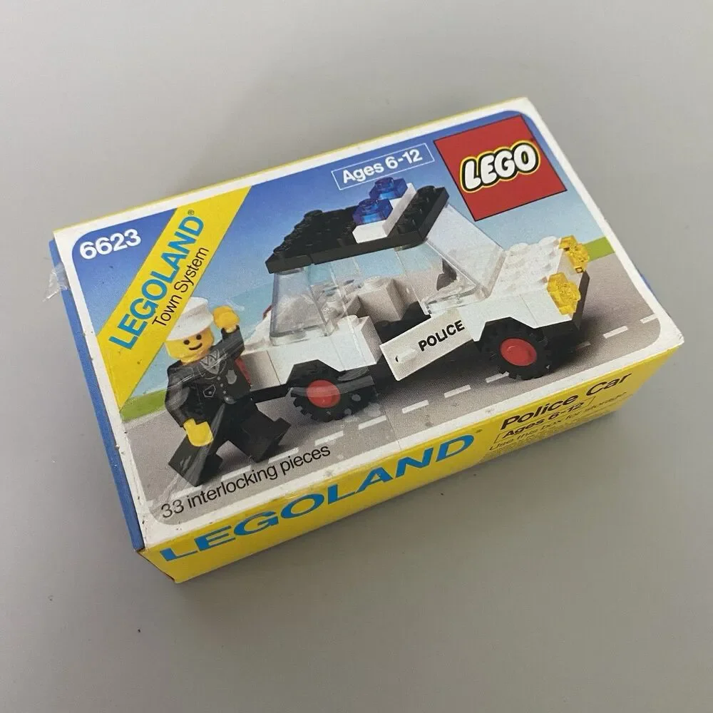 Vintage LEGO 6623 Police Car 1983 Classic LEGOLAND Town System series Sealed NOS